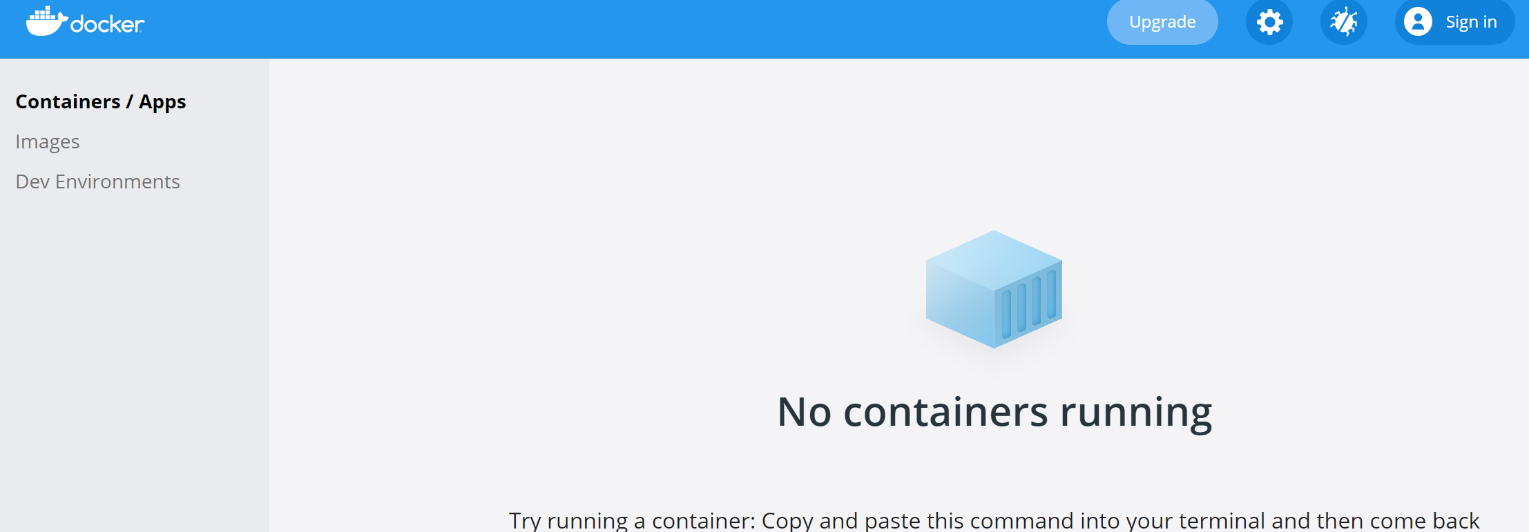 Running the Docker engine