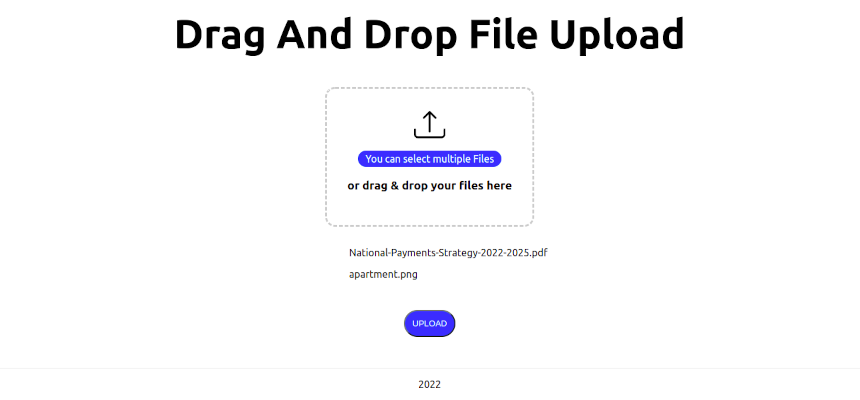 Drag and drop file upload in Next.js