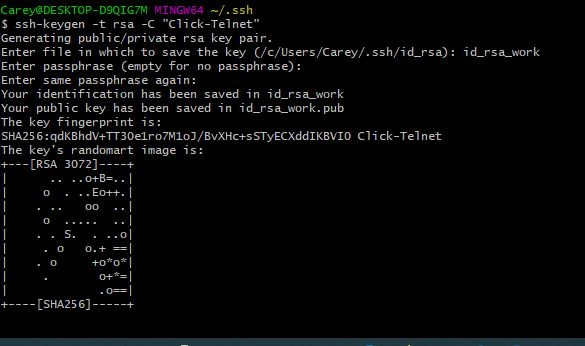 Generating SSH key for my company&rsquo;s account
