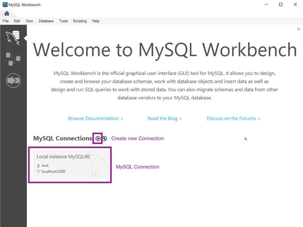 MySQL Workbench first time launch Windows
